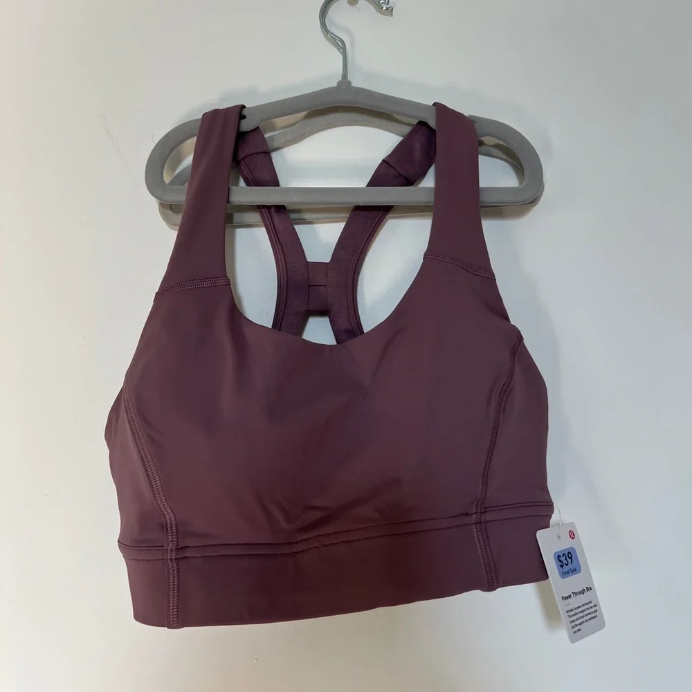 New ❤️ lululemon 6 power through bra - Plum color Sports Bra 6